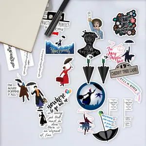 Stickers 20 Pcs Per Pack Mary Laptop Poppins Vinyl Aesthetic Colorful Waterproof Skateboard Bike Bumper Car Guitar Water Bottle Luggage