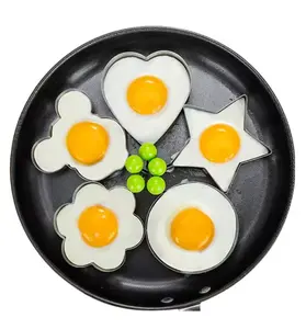 New Stainless Steel Fried Egg Mold Heart Pancake Maker Breakfast Baking Omelette Rings Cooking Tools Kitchen Accessories Gadget