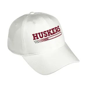 adidas Mens Nebraska Cornhuskers Adjustable Slouch Cap  - White