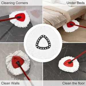 2/4/6 Pcs Microfiber Rotating Mop Refills, Compatible with O-Cedar/vileda Spin Mop EasyWring 1-tank System, Durable Reusable Cleaning Pads, Kitchen Bathroom Supplies
