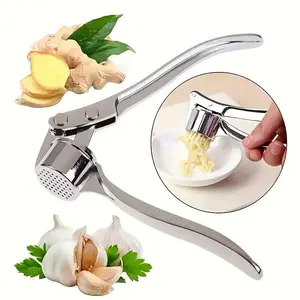 Premium Garlic Press Medium - Easy-Squeeze, Rust Proof, Dishwasher Safe Mincer Fruit Kitchen