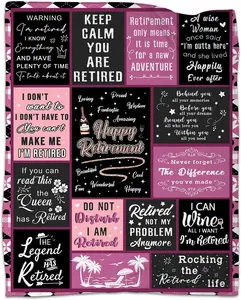 Retirement Gifts for Women 2024, Retirement Blanket for Women, Retirement Blanket, 60"x50" Happy Retirement Gifts for Women, Retired Gifts for Coworker Doctor Teacher Nurse Grandmaa