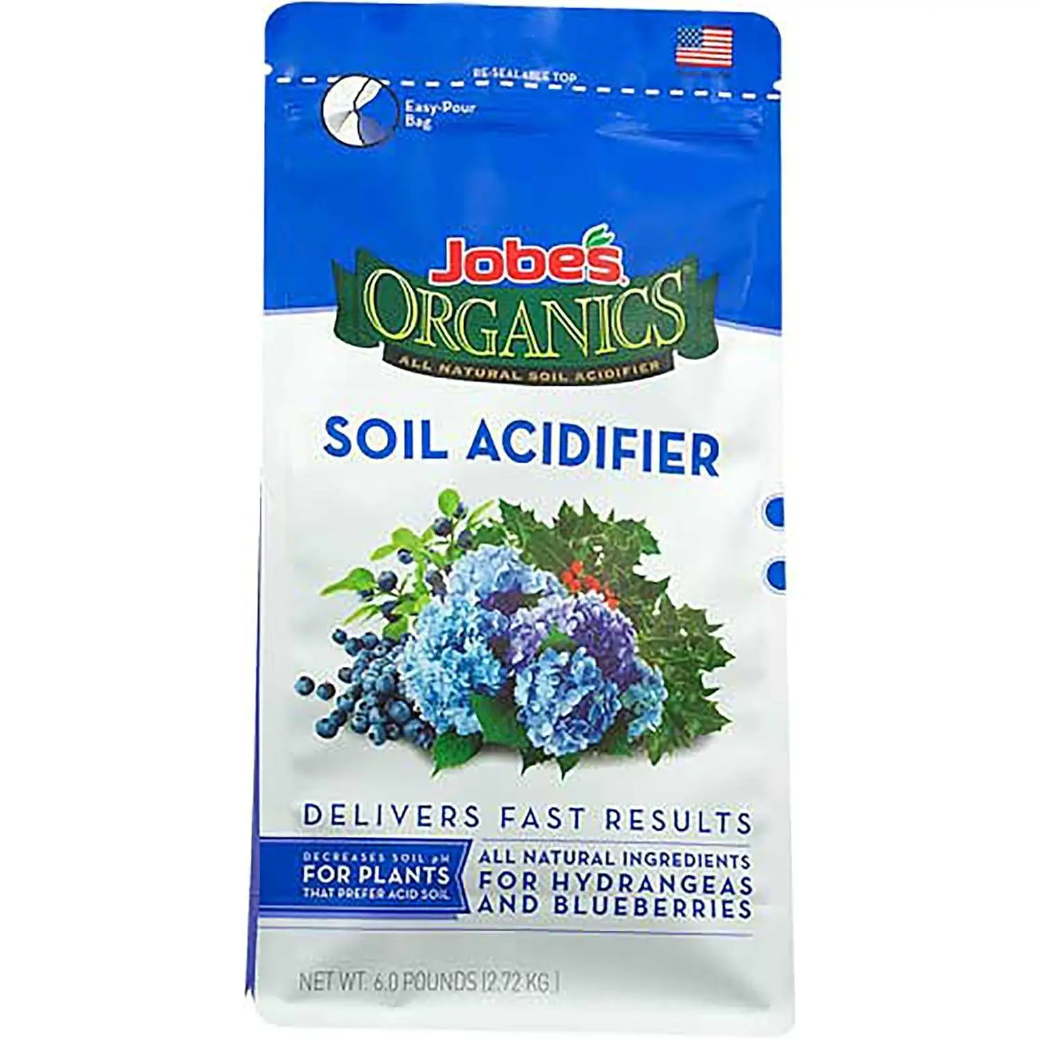 Jobe's Organics Granular Soil Amendment, Organic Soil Acidifier for Blueberry and Hydrangea Plants, 6 lbs Bag