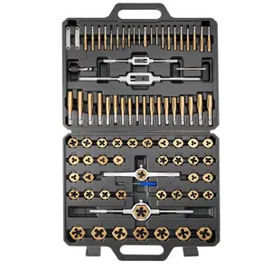 VEVOR Tap and Die Set, 86-Piece Metric and SAE Sizes M3 to M12, # 4 to 5/8", with Coarse and Fine Thread Taps and Dies, Wrench, Carrying Case and Complete Accessories, for Threading and Rethreading