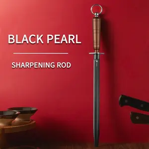 High Carbon Steel Sharpening Rod, Comfortable Grip, Durable and Wear-Resistant, Essential Kitchen Tool for Home and Restaurant