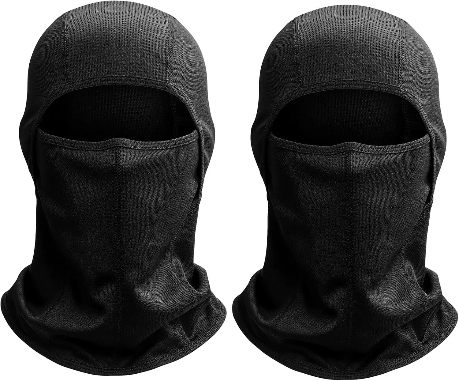 Ski Mask Balaclava Face Mask Shiesty Mask for Men Women, Motorcycle UV Protector Windproof Neck Warmer Face Cover for Snowboarding, Skiing, Hunting, Cycling, Black, 2Pack