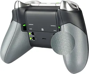 eXtremeRate Gray Rubberized Right Left Side Rails, Replacement Rear Handle Grips, Back Panels Faceplates Kits for Xbox One Elite Controller (Model 1698) Console Accessory Gaming Console Accessories
