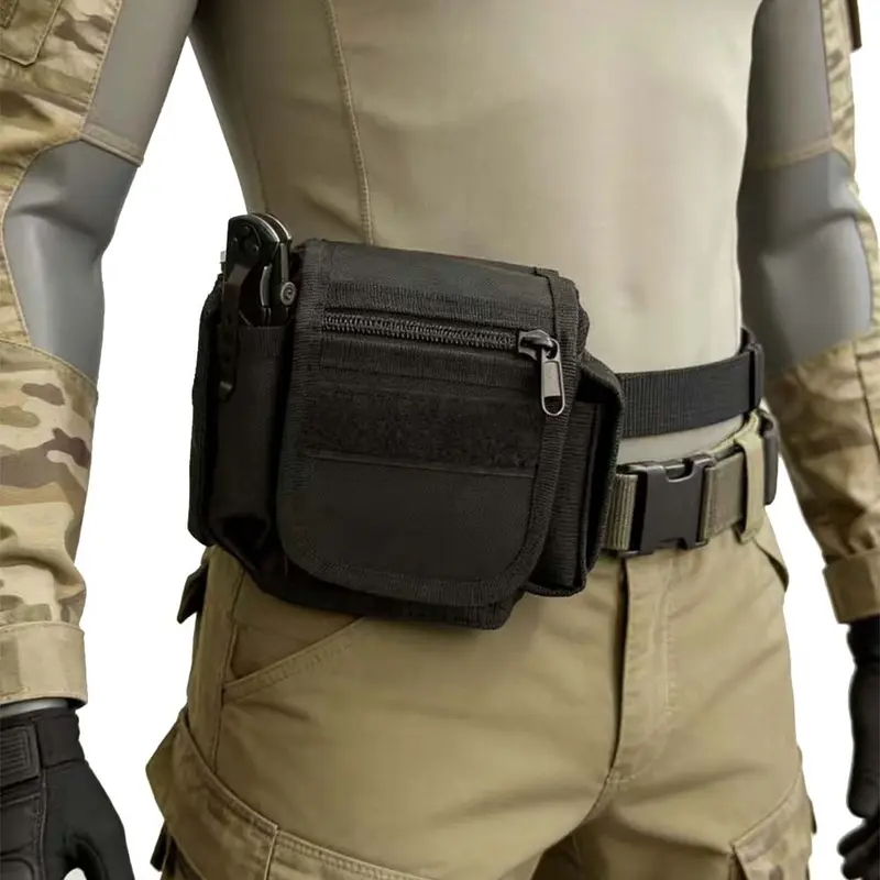 Multifunctional Waist Bag Edc Attachment, Wearable Belt Outdoor Camping Phone Case, Bowstring Tool Bag, Nylon Material, Universal Sports Type, Hiking