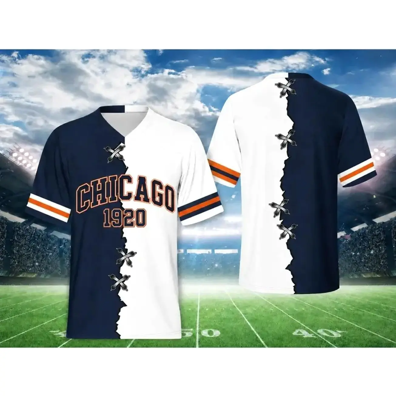 Unisex Football Team Fans V-Neck Quick-Drying Shirt, Game Day City Pride Jersey for Football, Gift for Fans - Multiple color options