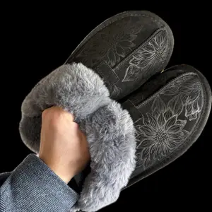 Burned Sunflower Slippers