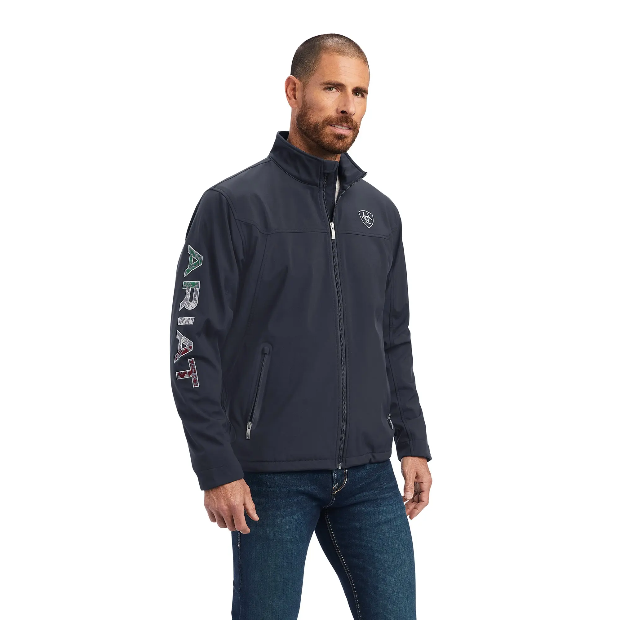 Ariat® Men's Thunderbird Team Softshell Ebony Jacket 10042114