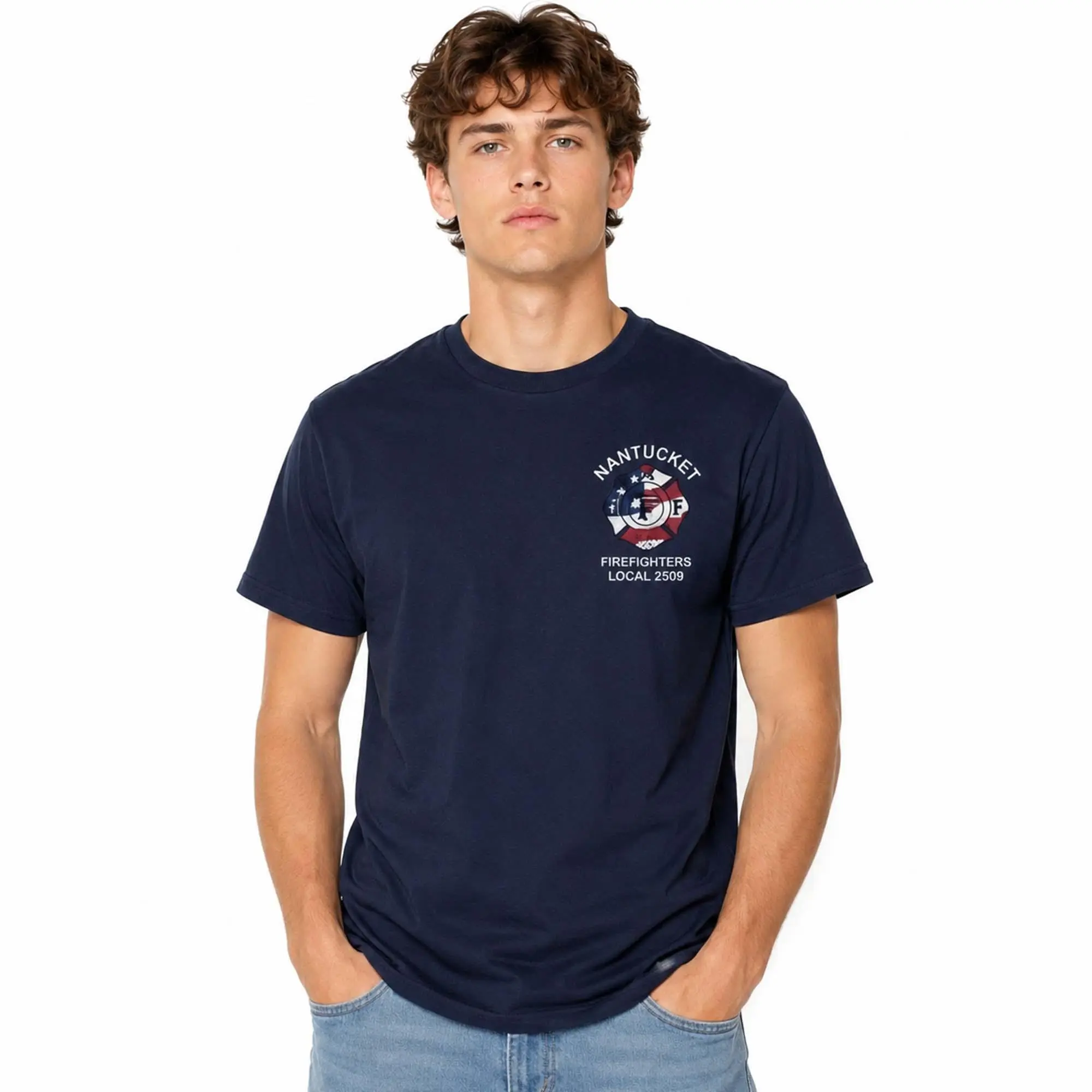 [SALE OFF 50%] Big Ben Barstool Nantucket Firefighters Shirt Black Cotton Unisex