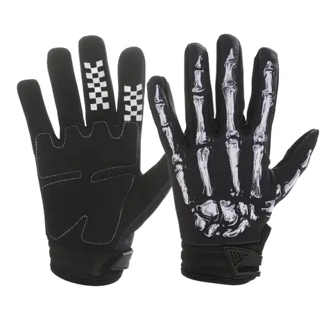 Joker Men's Touchscreen Skeleton Sports Gloves - Non-Slip, All Season, Ambidextrous, Finger Protection, Breathable, Flexible, Extra Grip, Racing Biking Offroad Motorcycle Riding Gear Accessories
