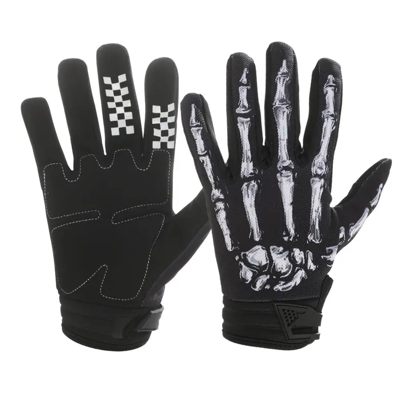Joker Men's Touchscreen Skeleton Sports Gloves - Non-Slip, All Season, Ambidextrous, Finger Protection, Breathable, Flexible, Extra Grip, Racing Biking Offroad Motorcycle Riding Gear Accessories