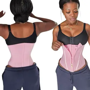 Bone Corset - Pink & Black Dual Layered Design for Comfortable Fit and Stylish Look