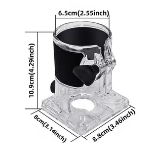 Aluminum Router Table Insert Plate, Woodworking Trimmer Electric Wood Milling Flip Plate with Miter Gauge for DIY Working Benches