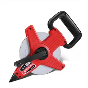 100 Ft Tape Measure Standard and Metric Industrial Long Measuring Tape Fiberglass Engineer's Open Reel Dual Sided Measuring Wheel (100 FT)