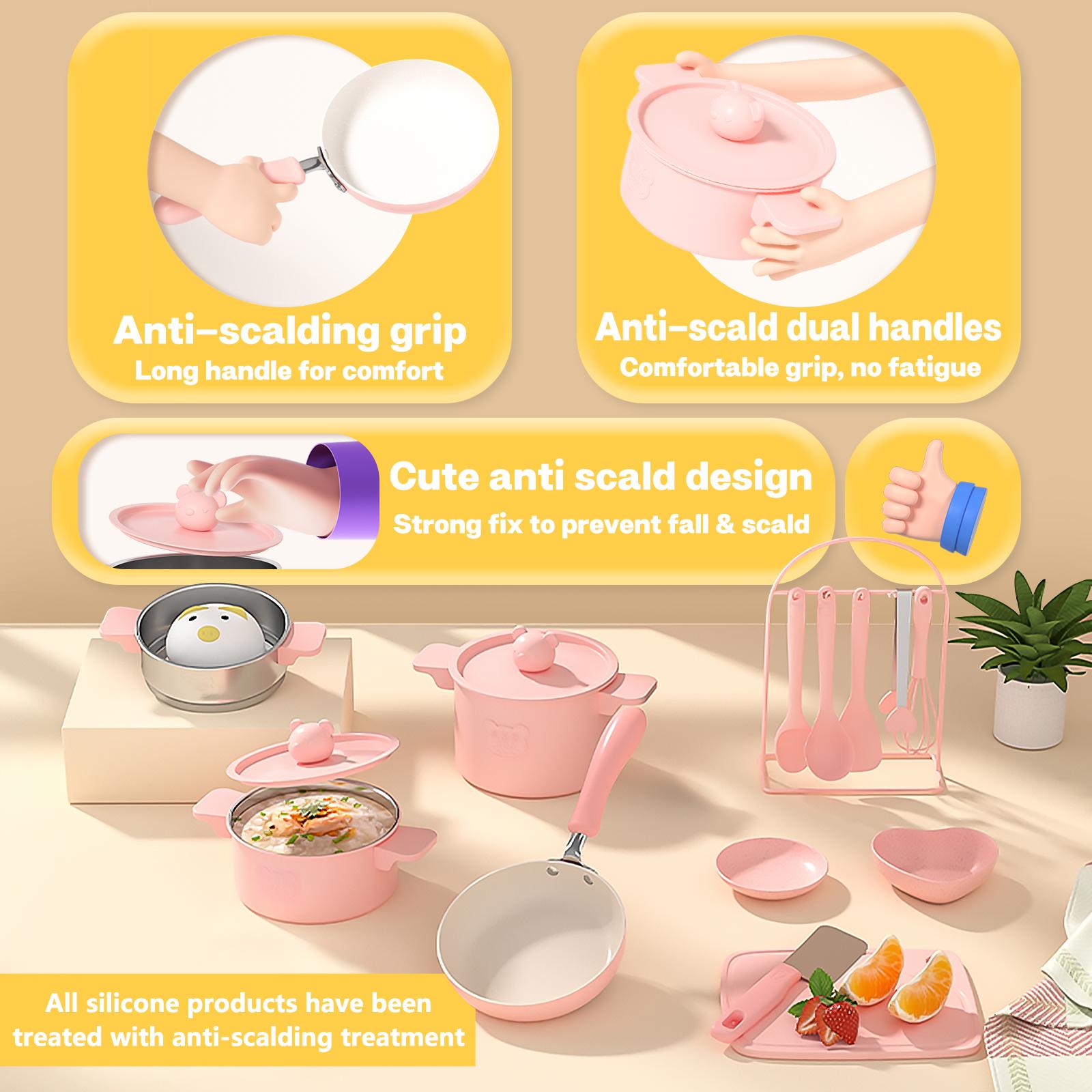 Real Kids Cooking Set, Montessori Safe Kitchen Tools for Beginners