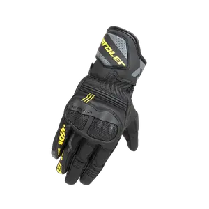 Raptor / Black / Leather Motorcycle Gloves