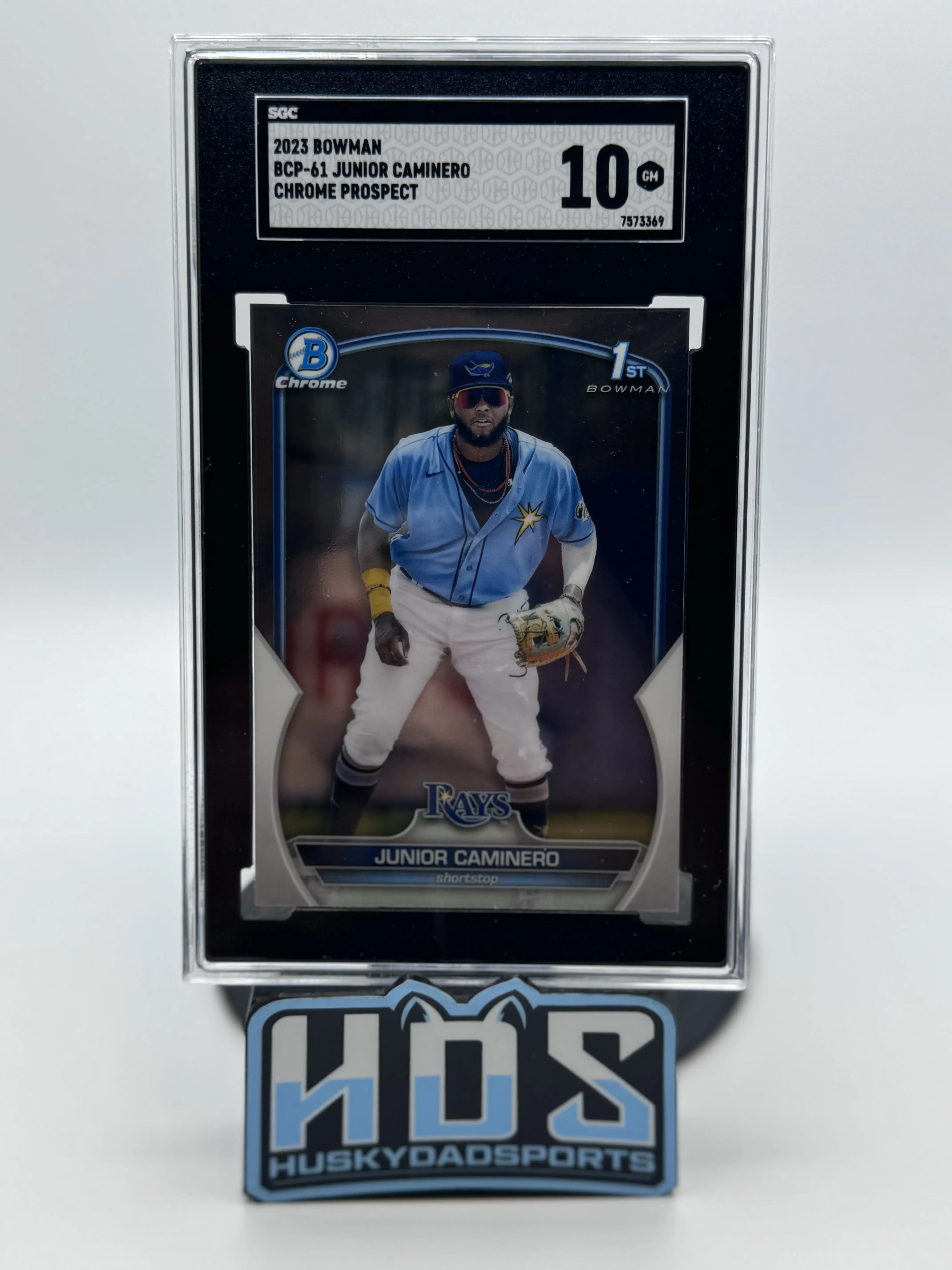 Junior Caminero sgc 2023 Bowman Baseball BCP 61 Chrome Prospect 10