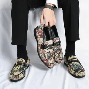 UYCEKK New Seasonal Men'S Comfortable And Stylish Large Size Slip-On Business Casual Shoes