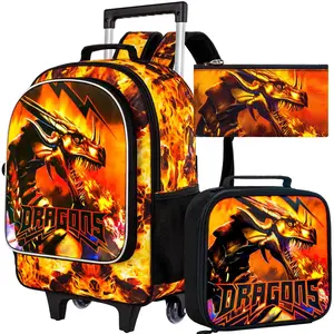 Dragon Rider 3-in-1 Wheeled Backpack Set for Kids