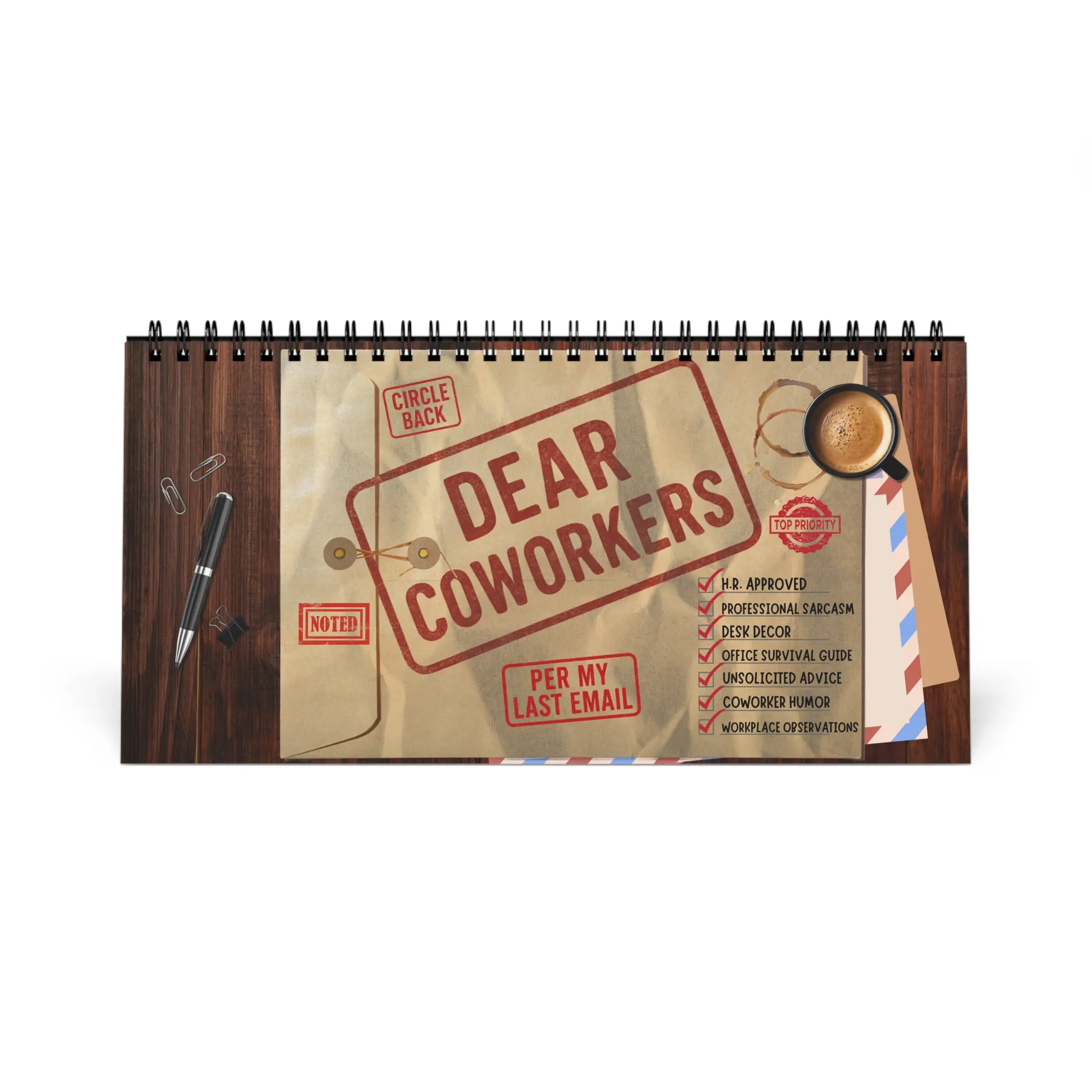Funny Office Desk Flip Book, Sarcastic Workplace Humor Decor