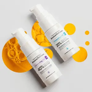 Jessica Wellness Skincare 20% and 40% Cleansing Oil Travel Size - For Deep Cleansing and Moisturizing Makeup Remover  Facial Cleanser makeup remover Vitamins Comfort