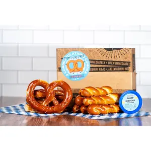 “Congratulations” box - Handmade Soft Pretzel Gift Box