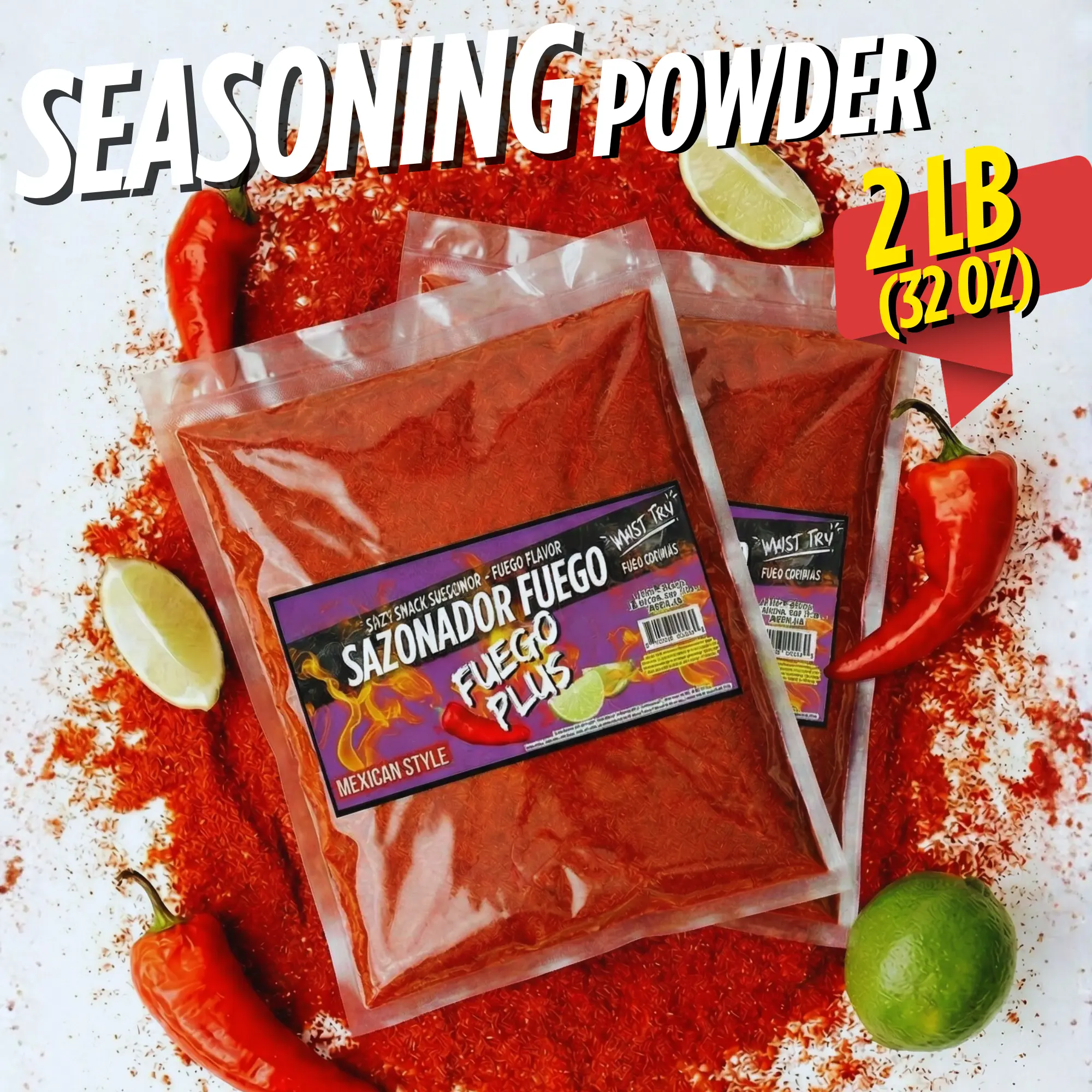 Fuego Seasoning – Extra Spicy Snack Flavor (2 LB) Fuego Seasoning – Extra Spicy Snack Flavor (2 LB)