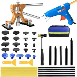 Dent Puller Kit, Painless Dent Removal Kit with Adjustable Dent Lifter, Hot Glue , Dent Puller for Small  & Big ,   Dent Repair Tool
