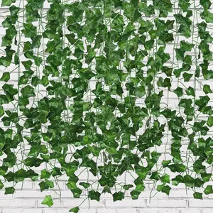 Fake Ivy Leaf Decorative Plant, Artificial Hanging Vine for Room Decoration, Wedding Party & Home Garden Use, 86 Ft Long Leaves, Room Decor Plants