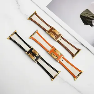 CRAZYGRASS Elegant Fusion Leather & Canvas Magnetic Watch Band for Women Adjustable Strap for 38-49mm Smart Watch Strap Compatibie Bands Suitable For Apple Watch Series 1- 11 SE Uitra for Girl Adjustable Strap Wristband mothersdaygift [Watch Not Included]
