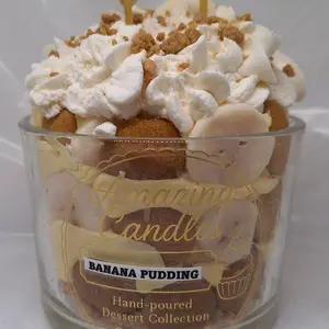 Amazing Candles Banana Pudding Candle - Deliciously Aromatic Scented Candle for Home Decor and Relaxation