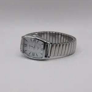 Silver Elastic Band Watch Bracelet