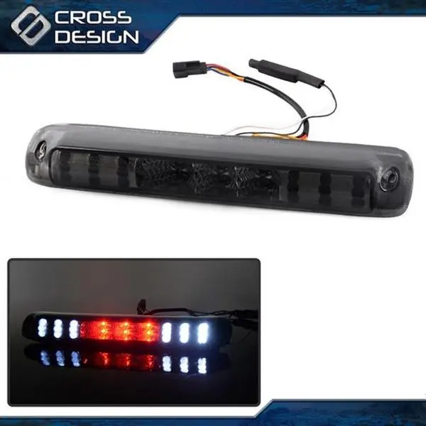 CROSSDESIGN LED Third Brake Lamp, Auto Decorative Rear Tail Light Assembly with Rear Lights for 99-06 CHEVY SILVERADO / GMC SIERRA (Smoked), Auto Decorative Light
