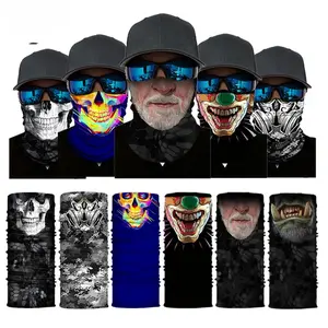 6-piece motorcycle and outdoor Skull Mask - Sun protection, windproof breathable balaclava with elastic neck - comfortable and versatile headwear for cycling, skiing and winter sports masks freeski  masks wide brim sun hat
