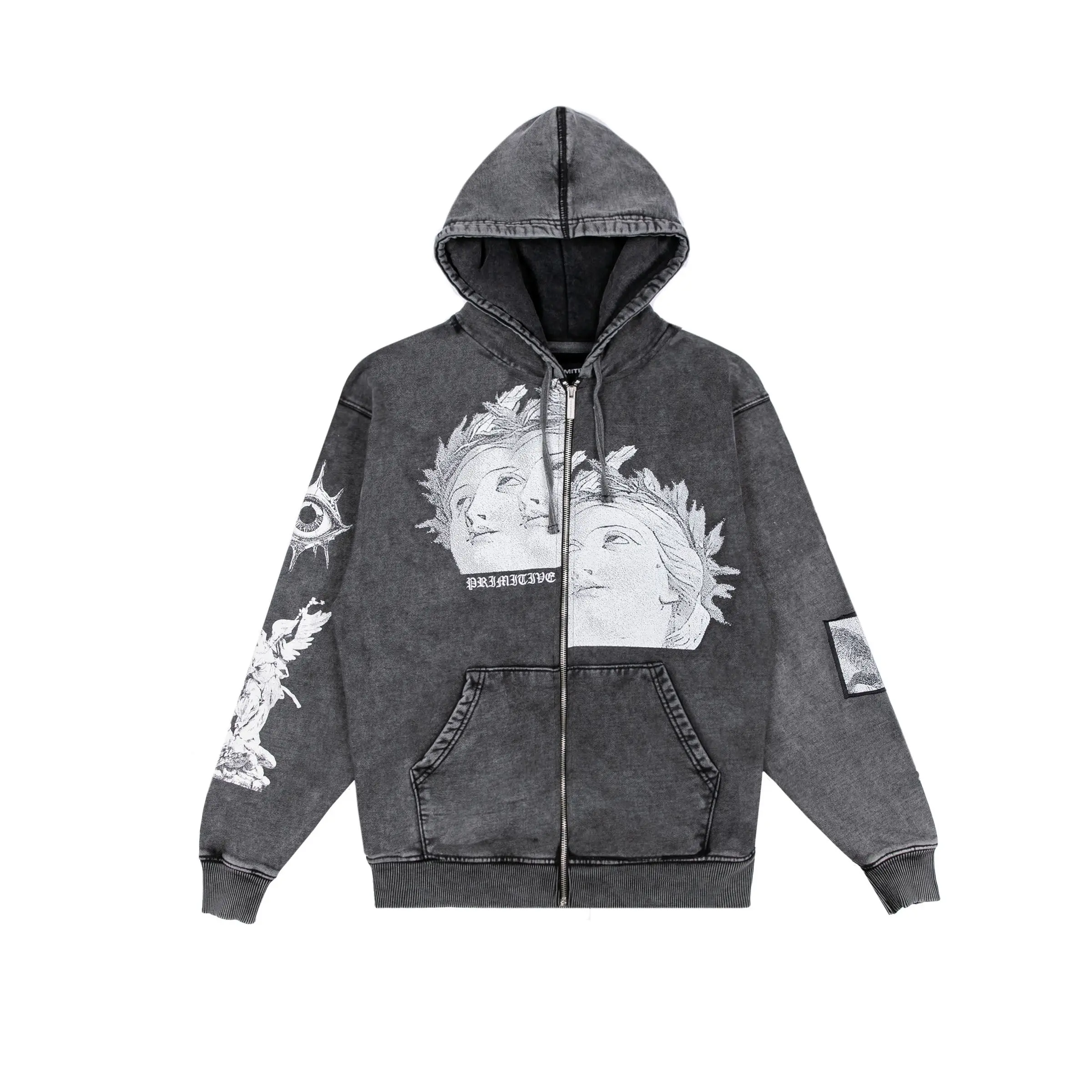 Primitive Skateboarding Men's Boxy Fit Zip Up Hoodie Century