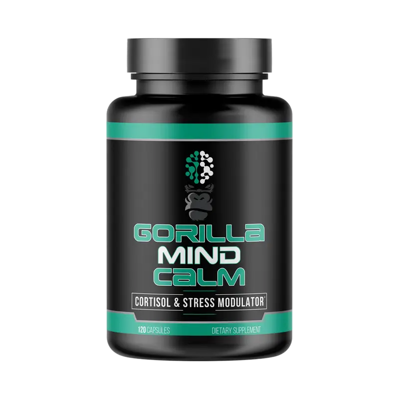 Gorilla Mind Calm Capsule Supplements - Sugar-Free, Stress Relief, Fast-Acting Cortisol Management, Stress & Mood Blended Vitamins & Minerals, Adults, 120 Count (30 Servings), Single Item, Easy-to-Take Rest Mode Support