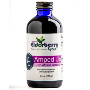 Amped Up Elderberry Syrup with Organic Herbs for Immune Support - nutraceutical, Vitamin, Dietary Supplement