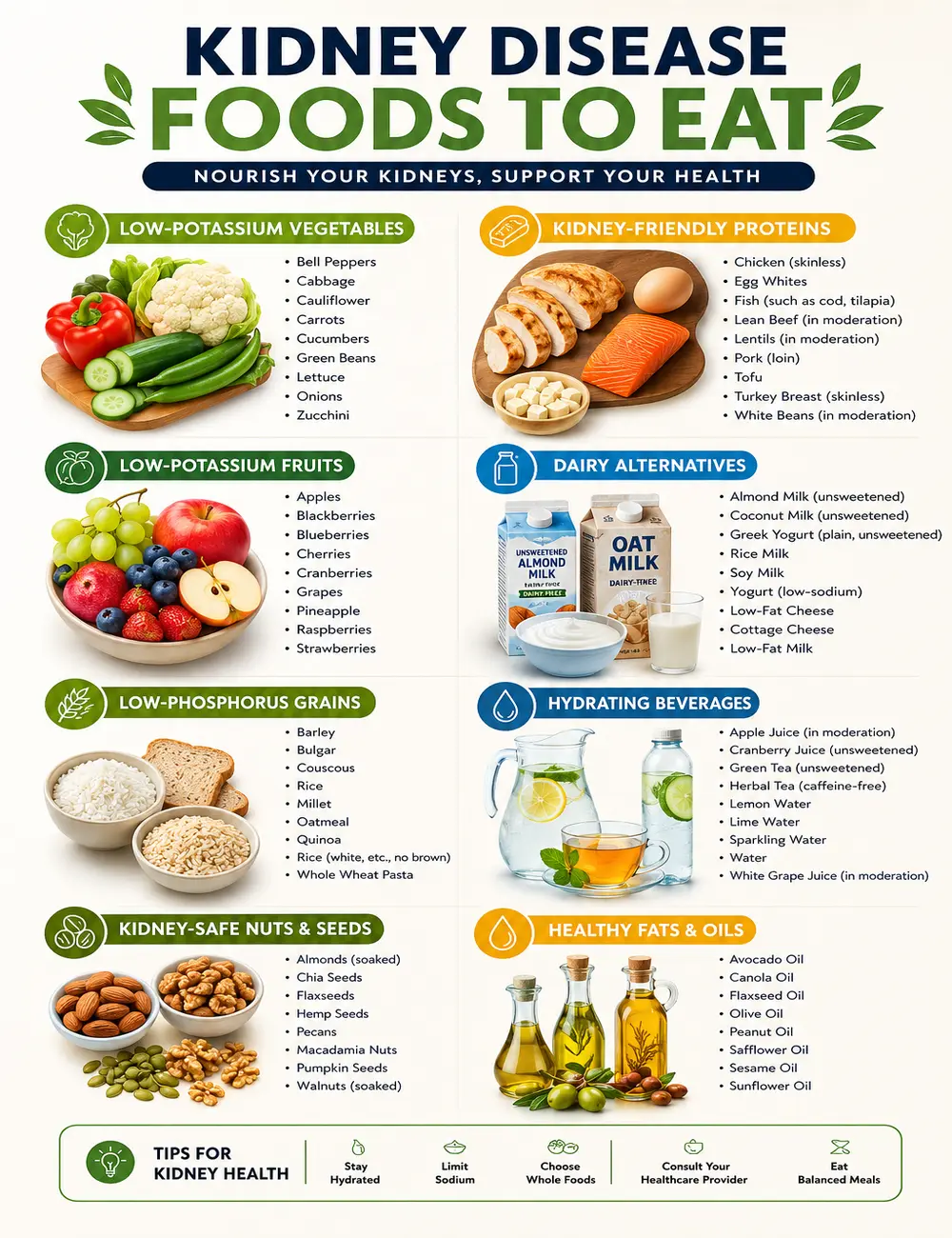 Kidney Disease Foods to Eat Poster, Kidney Health Food Chart Print, Renal Diet Food Guide Wall Art, Low Potassium Foods List, Low Phosphorus Diet, Kidney Friendly Nutrition Education, Clinic Office Decor, Nurse Doctor Gift, Medical Poster Print