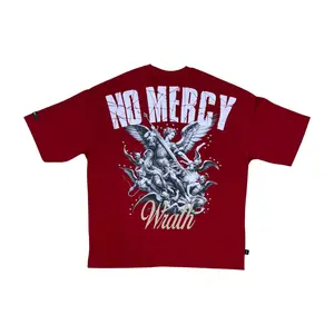 WH-SM6101 - No Mercy with Studs Boxy Graphic T-Shirt