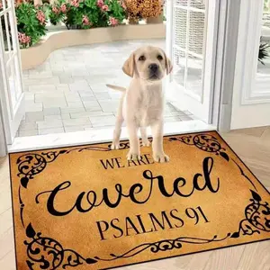 Letter Pattern Door Mat, Boho Style Non-slip Floor Mat, Rectangle Decorative Carpet for Home Living Room Bedroom Kitchen, Home Decor Rug