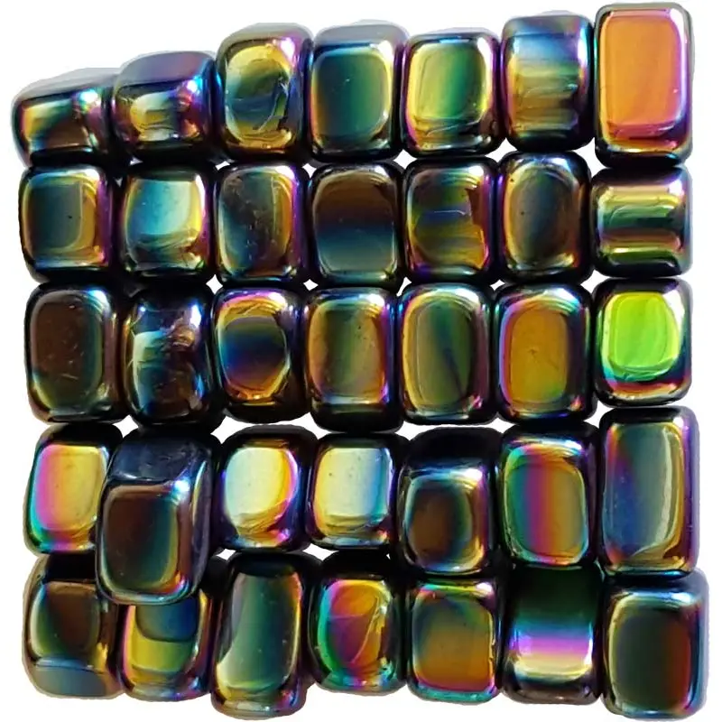 Rainbow Magnetic Hematite Tumbled Stones 1 lb — Iridescent Grounding Crystal Bulk Rainbow Magnetic Hematite Tumbled Stones 1 lb — Iridescent Grounding Crystal Bulk
