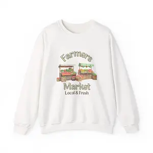 Farmers Market Produce Stand Sweatshirt | Local & Fresh Market Graphic