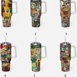 Sublime 40oz Tumbler With Handle – Insulated Stainless Steel Travel Mug, Reggae Rock Fan Gift