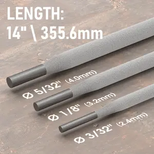 E7018 Low Hydrogen Welding Rods |   Pack, 1/8", 3/32", 5/32" Carbon Steel Stick Electrodes