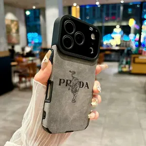 Microfiber Leather Protective phone case for iphone 17 16 15 14 plus 13 12 11 pro max 16E cover Luxury funda Italy tiger streetwear cases