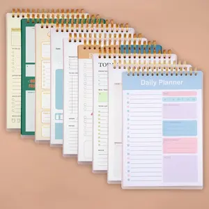 Daily Task Planner Notebook, Undated Tear-Off Pages, Spiral Checklists, Spiral Bound Planner, Productivity Organizer, 50 Sheets, Self-Discipline Journal