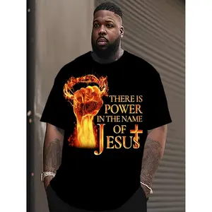 Cotton [Power T-Shirt] Extra Large Men's Power in The Name of Jesus' T-Shirt
